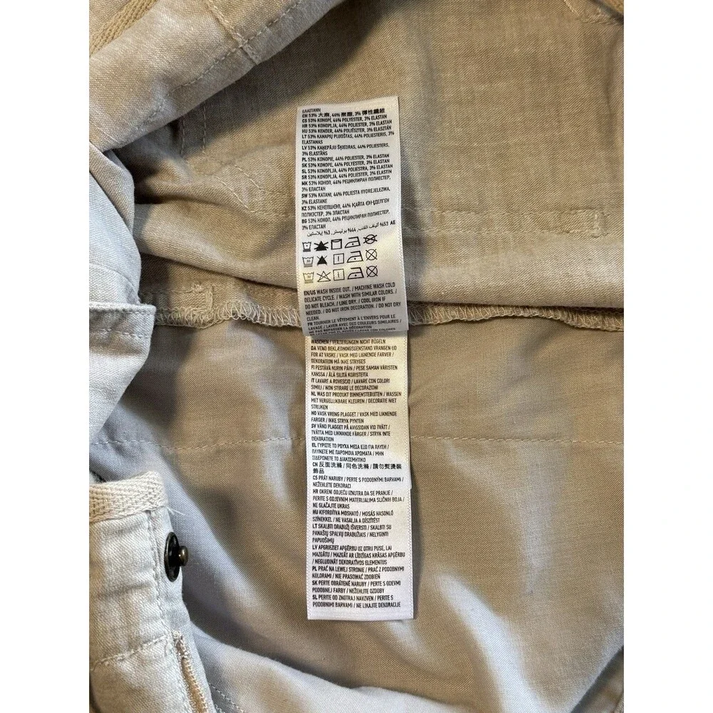 Royal Robbins Hempline Tie Pants Womens 4 Blended Undyed Comfort UPF